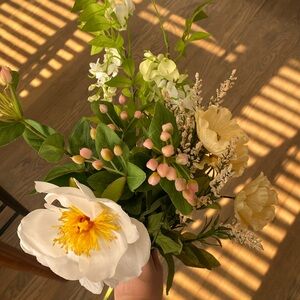 Faux Bouquet of Spring Flowers, Like New!